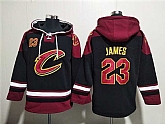 Men's Cleveland Cavaliers #23 LeBron James Black Red Ageless Must-Have Lace-Up Pullover Hoodie,baseball caps,new era cap wholesale,wholesale hats